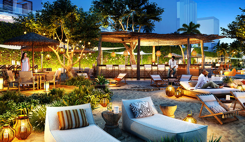 Rendering of the members-only area at 1 Hotel South Beach