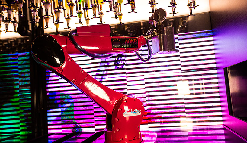 Robotic arms serve up cocktails at the Hard Rock Hotel & Casino Biloxi.