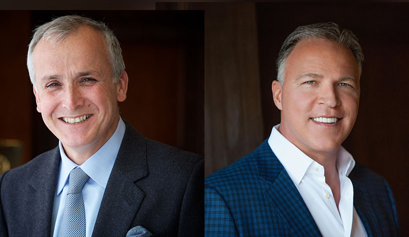 From left, Haydn Fenturm, CEO of Bespoke Hotels, and Larry Broughton, founder and CEO of Broughton Hotels.