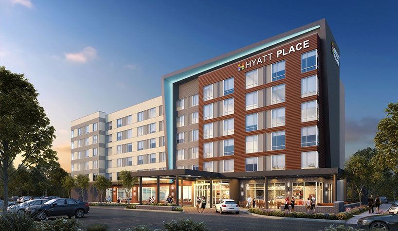 A rendering of the new generation of Hyatt Place hotels.