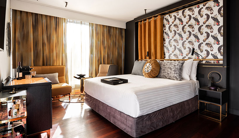 QT Perth includes locally inspired design in guestrooms.