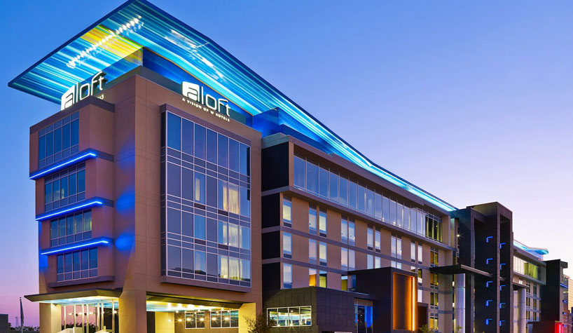 The new-build Aloft hotel in Oklahoma City.