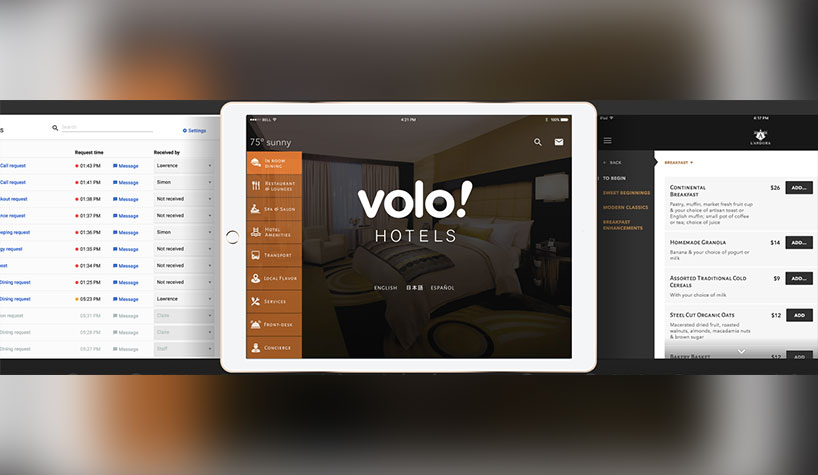 Volo Hospitality brings in-room tablets to select boutique hotels.