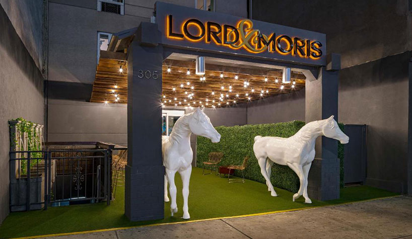 Exterior of Lord & Moris Times Square Hotel in New York.