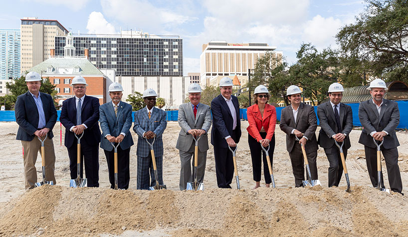 Groundbreaking for the dual-branded Hyatt Place and Hyatt House hotels in Tampa, FL.