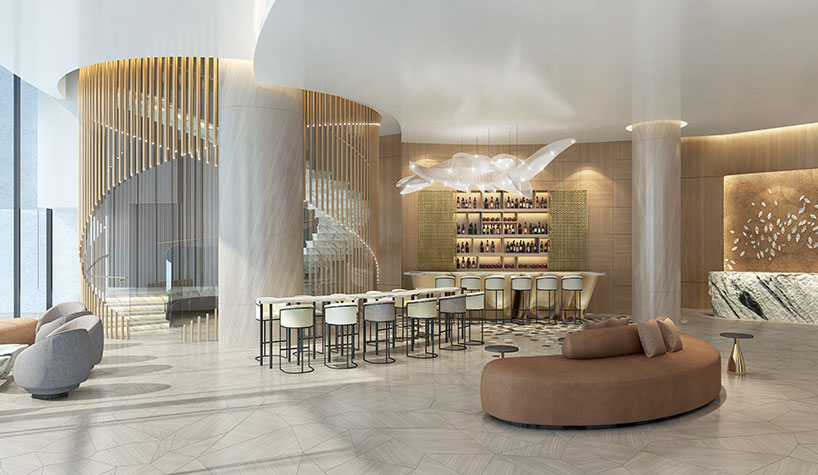 Rendering of InterContinental Bellevue at The Avenue's lobby.