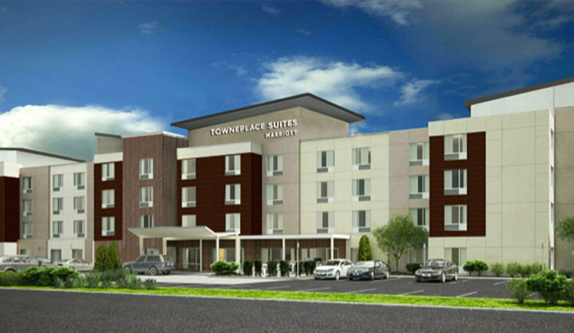 Rendering of the TownePlace Suites by Marriott Tuscaloosa, AL
