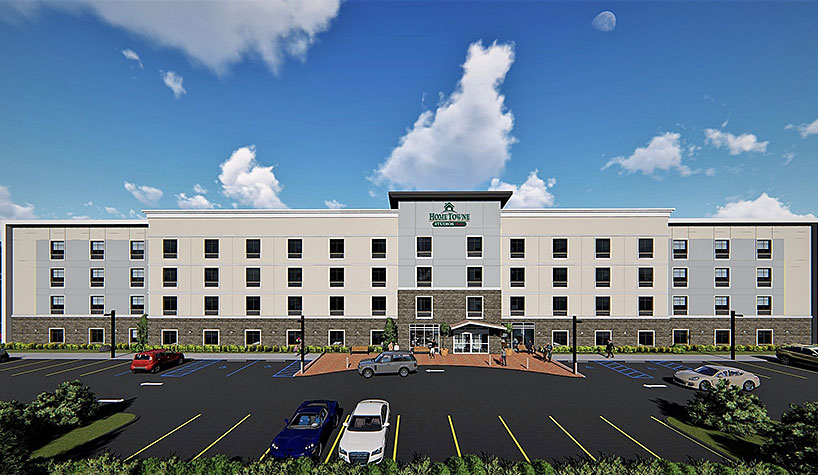 Rendering of the new Hometowne Suites by Red Roof prototype