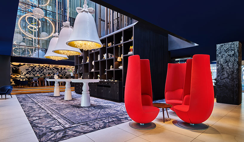 The lobby of the Andaz Amsterdam