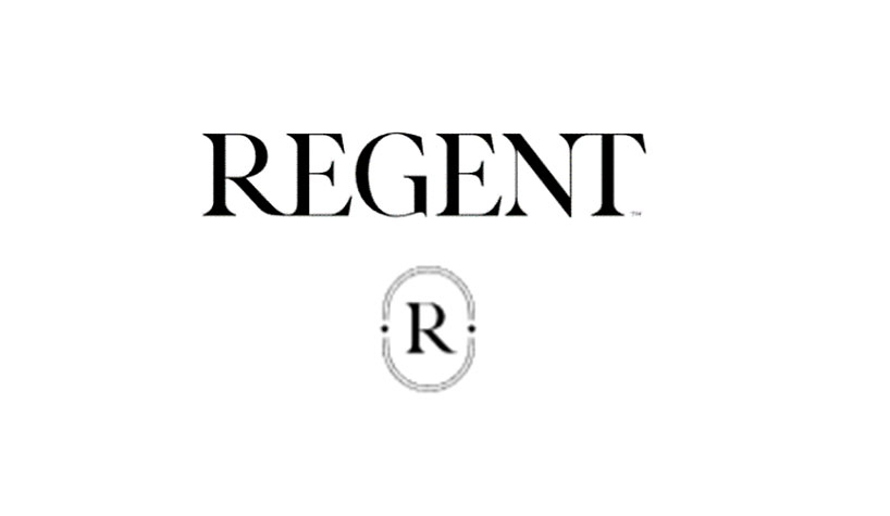 Regent's new logo (top) and monogram (bottom)