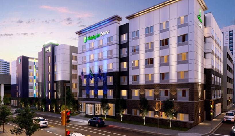 Rendering of Holiday Inn Express Downtown Milwaukee.