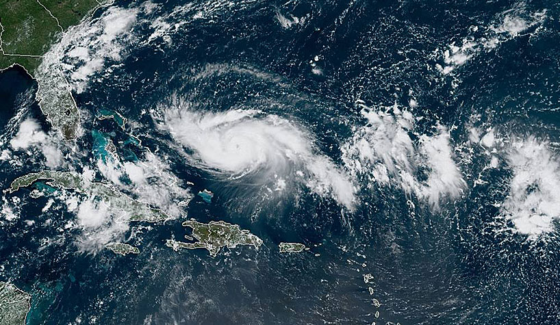 Hurricane Dorian continues on its path to Florida. Photo: NOAA