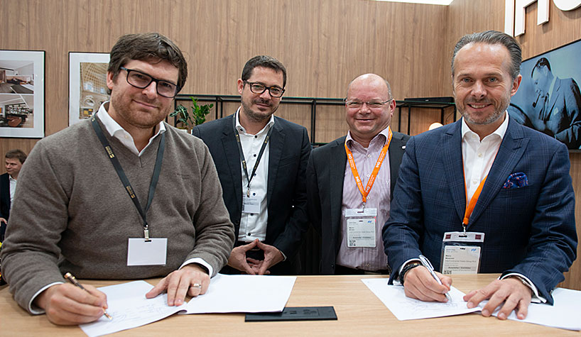IHG signed an MDA with Success Hotel Group at Expo Real. [left to right] Michael Friedrich (CEO, Success Hotel Group), Dr. Thomas Leib (chief acquisition officer, Success Hotel Group), Martin Bowen (head of development, DACH, IHG), Mario Maxeiner (managing director, Northern Europe, IHG)