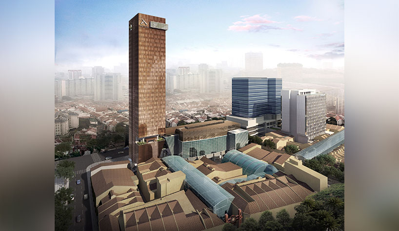 Rendering of The Clan Hotel Singapore.