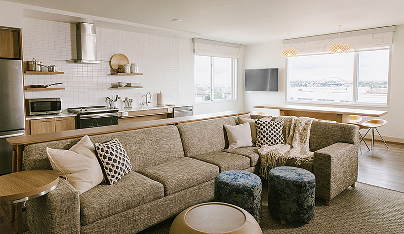Element by Westin has introduced the Studio Commons room concept, which includes a communal living room.