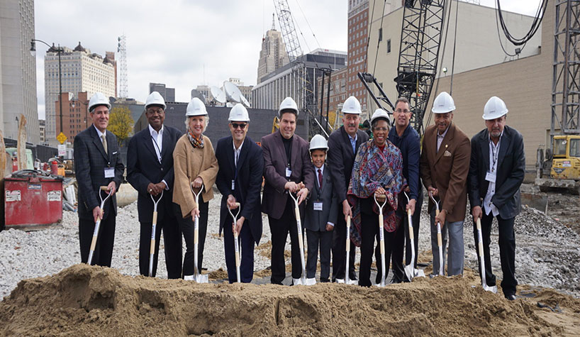 Cambria groundbreaking welcomed local dignitaries and Detroit business leaders.