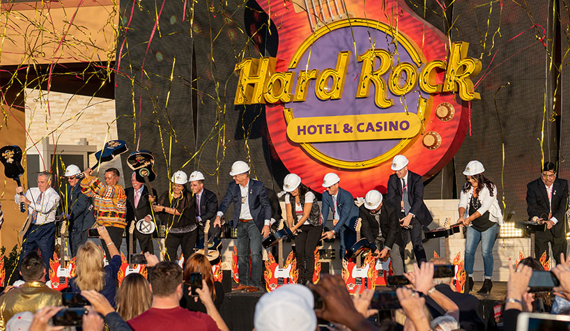Hard Rock Hotel & Casino Sacramento at Fire Mountain made its debut with a guitar smash.