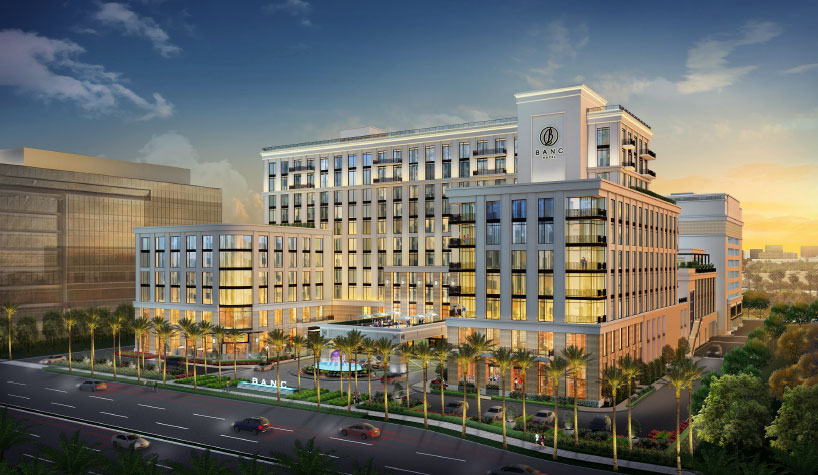 Rendering of the mixed-use development site in Orange County, CA.