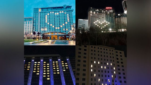 Marriott Hotels Light Up with Messages of Hope