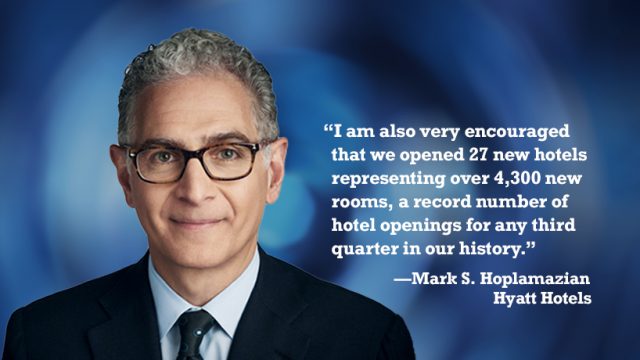 Hyatt Reports Q3 Loss; Opens Record Number of Hotels