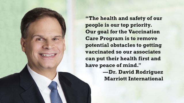 Marriott to provide associates financial award for COVID-19 vaccination