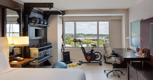 Hilton’s Five Feet to Fitness turns guestrooms into gyms