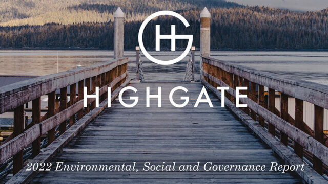 Highgate publishes first ESG Report