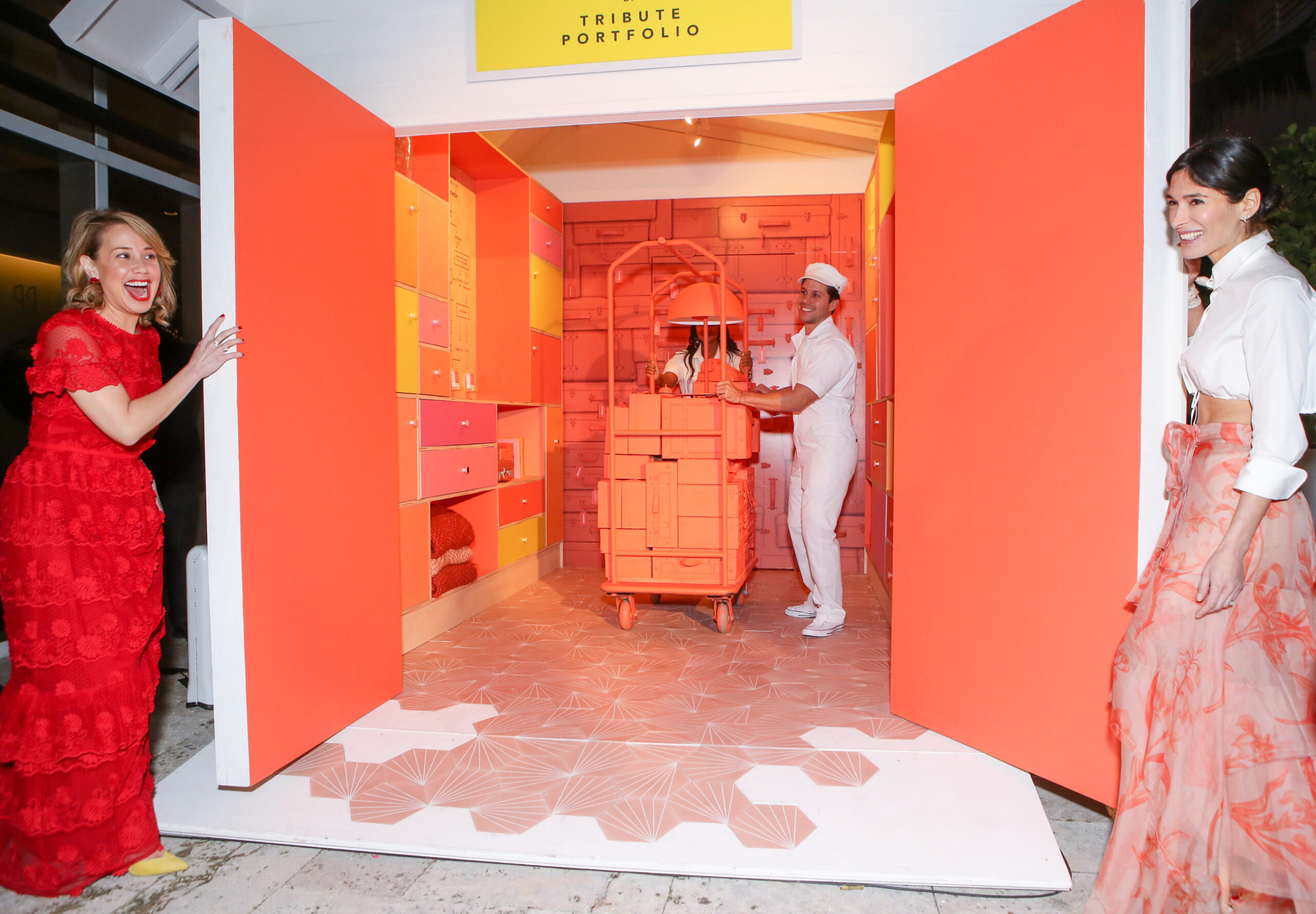 Athena Calderone, interior designer and founder of EyeSwoon, and Amanda Nichols, global brand director for Tribute Portfolio, reveal the 2019 Pantone Color of the Year and the first-of-its-kind Pantone Pantry by Tribute Portfolio.