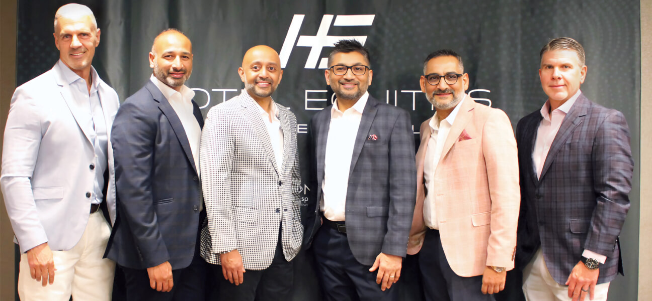From left: Brad Rahinsky, Rocky Govind, Shawn Govind, Chet Patel, Nick Nagin and Joe Reardon
